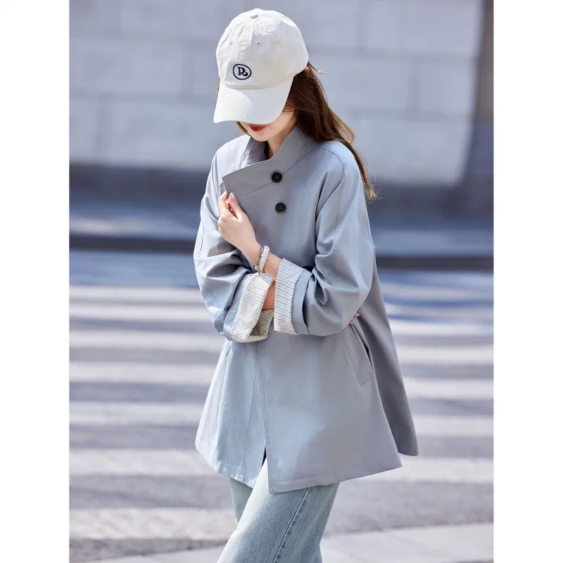 A Paradise For Awakening Trench Coat Women's-11