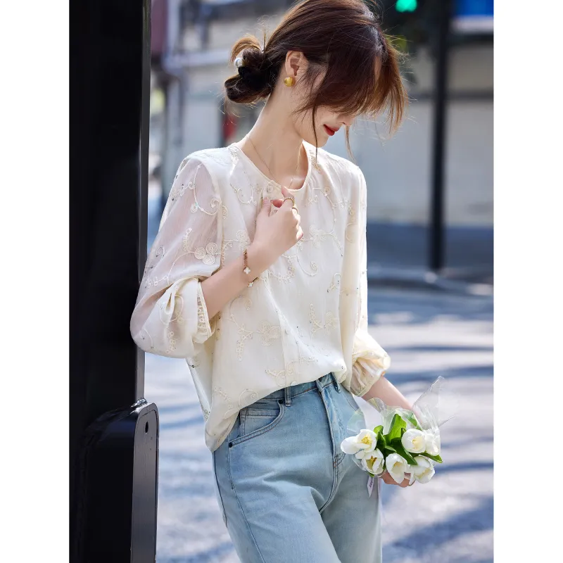 A Paradise For Awakening Chiffon Shirt Women's-4