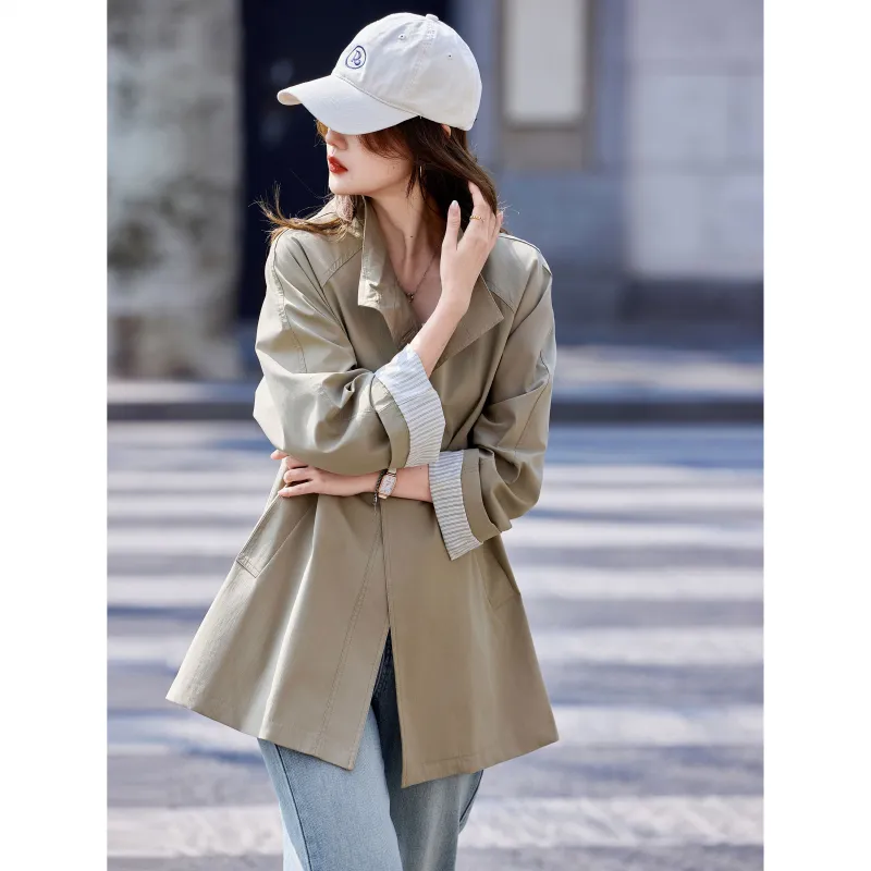 A Paradise For Awakening Trench Coat Women's-4