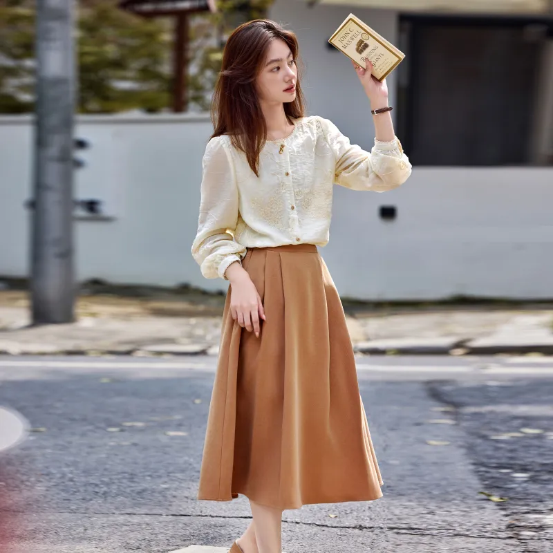 A Paradise For Awakening Skirt Set Women's Beige-2