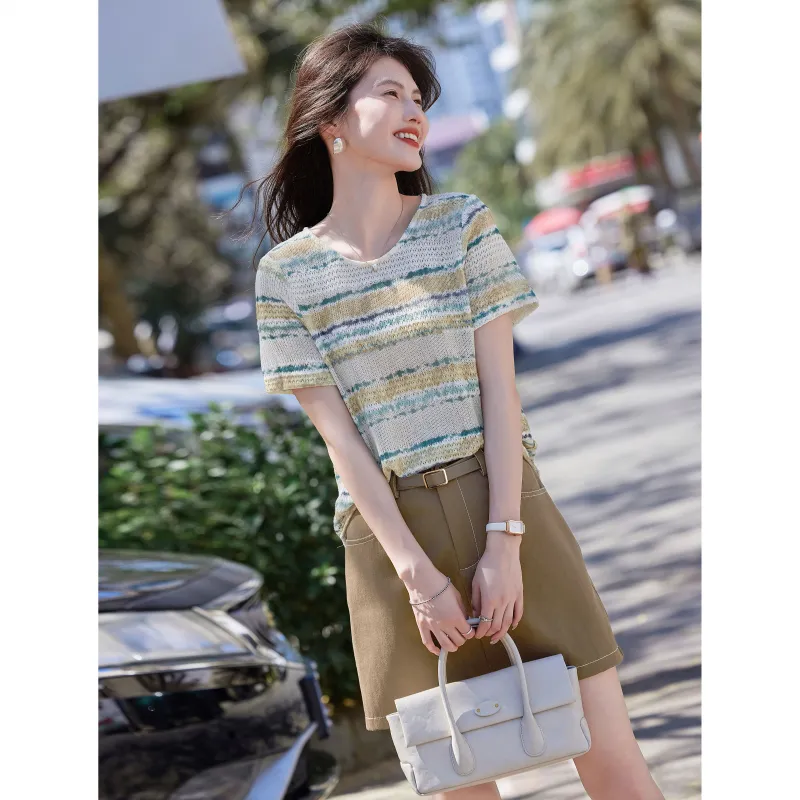 A Paradise For Awakening Skirt Set Women's Khaki-2