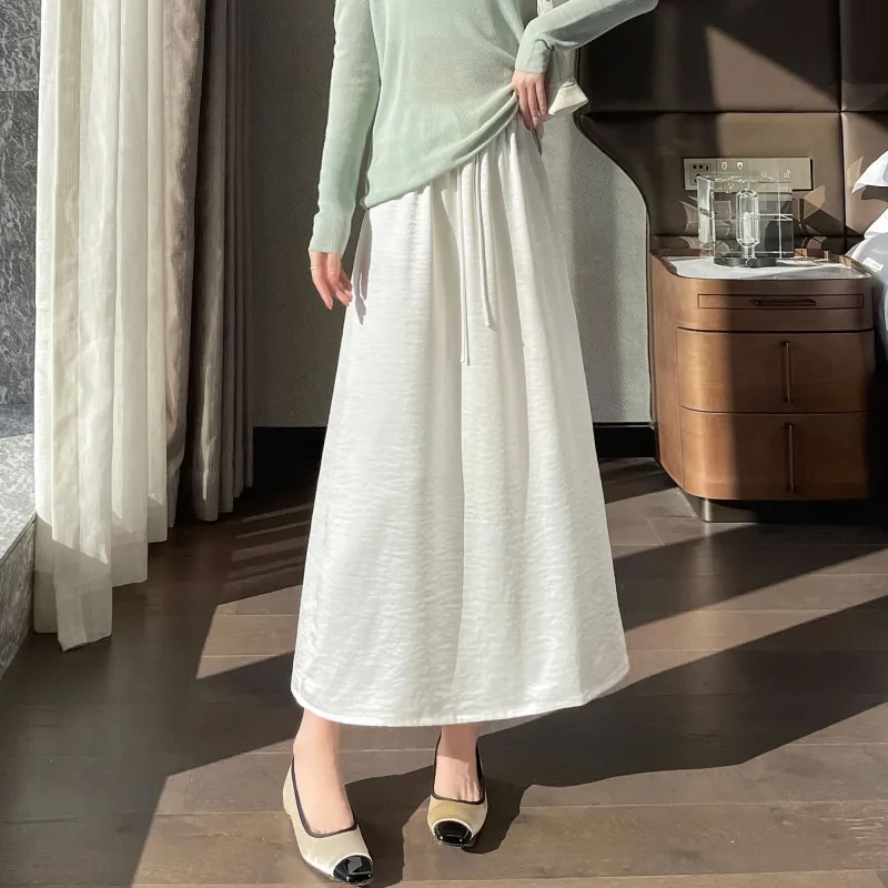 A Paradise For Awakening Casual Long Skirt Women's Apricot-2