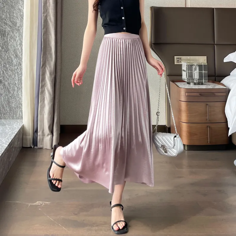 A Paradise For Awakening Casual Long Skirt Women's Purple-3