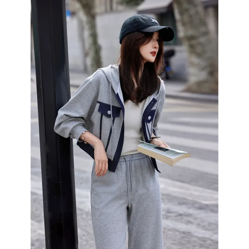A Paradise For Awakening Casual Suit Women's Gray-6