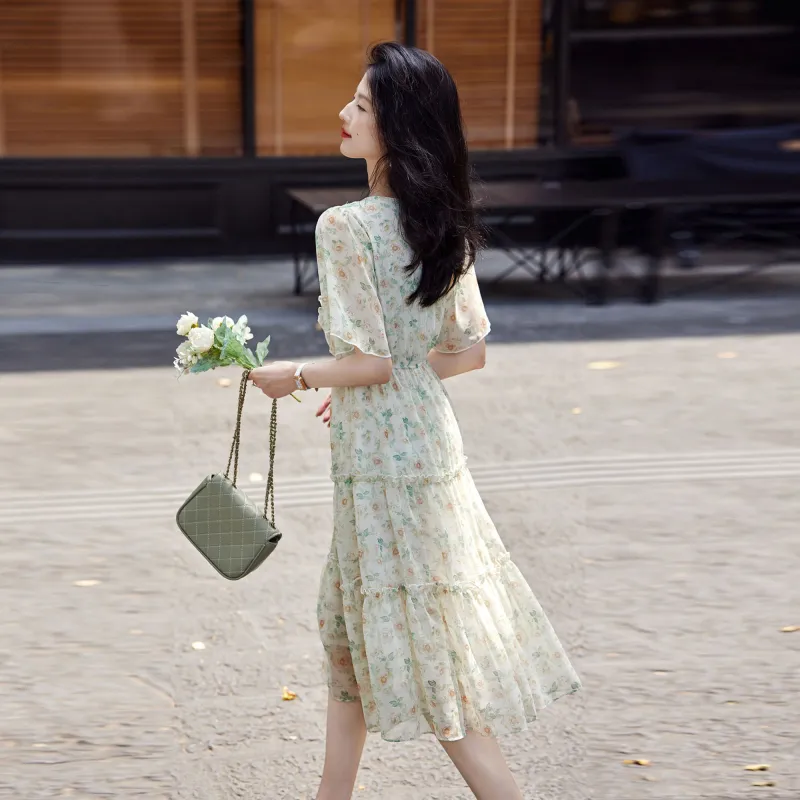 A Paradise For Awakening Short Sleeved Dress Women's-11