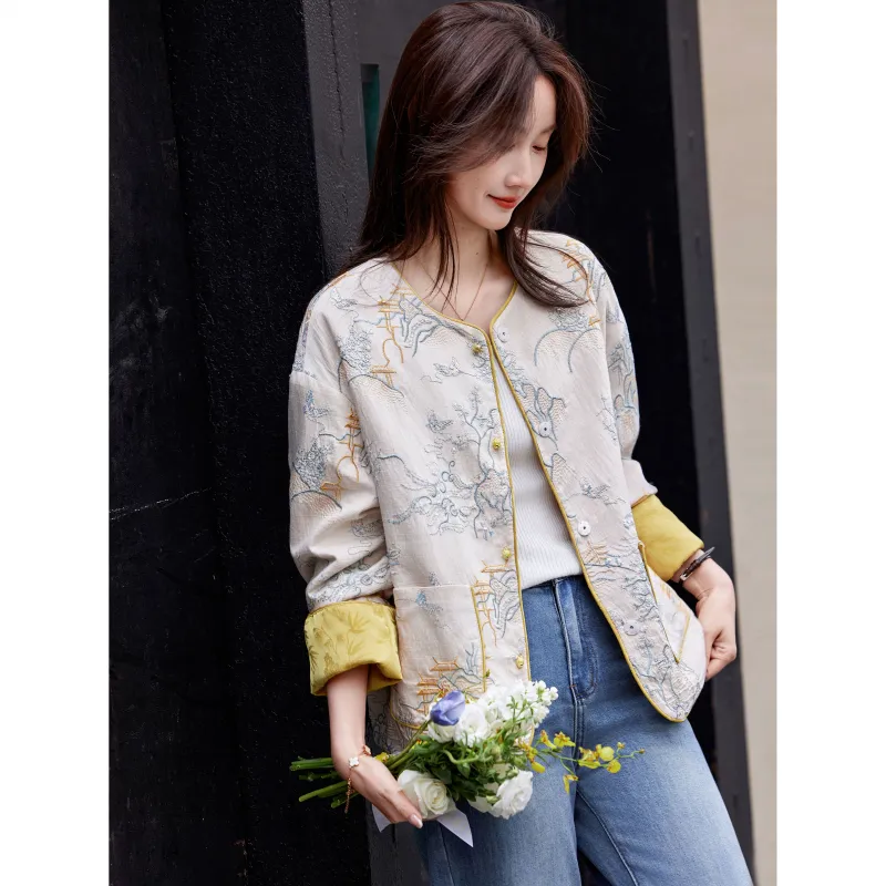 A Paradise For Awakening Cropped Coat Women's Yellow-6