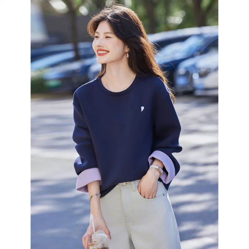 A Paradise For Awakening Sweatshirt Women's Navy Blue-4