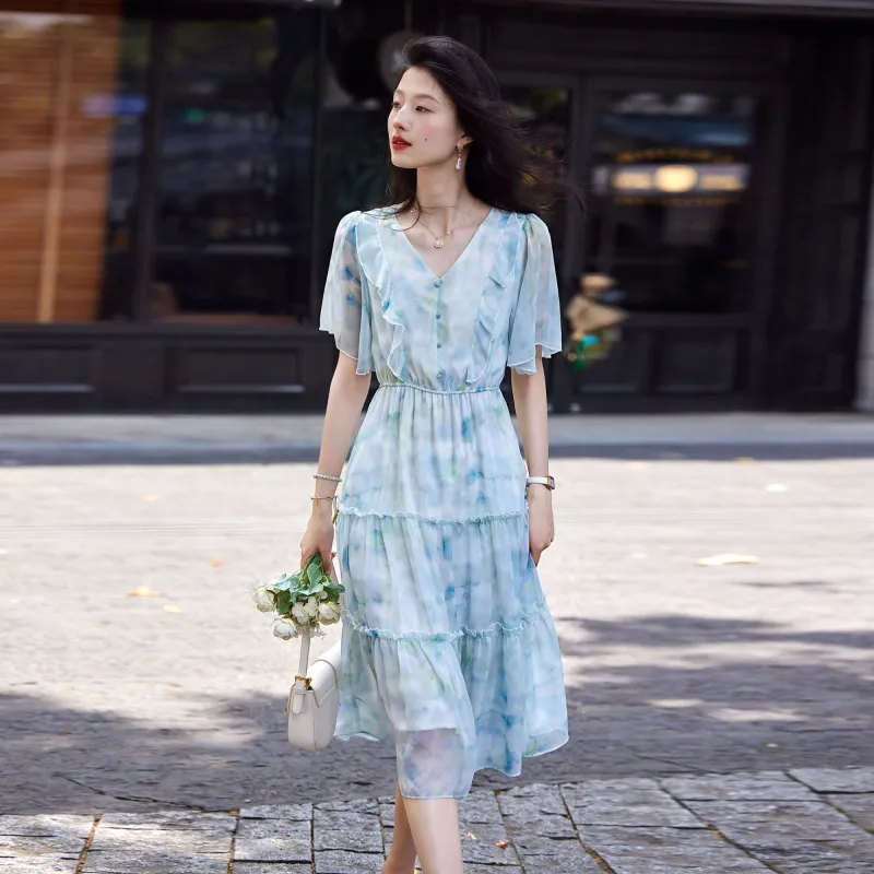 A Paradise For Awakening Short Sleeved Dress Women's-14