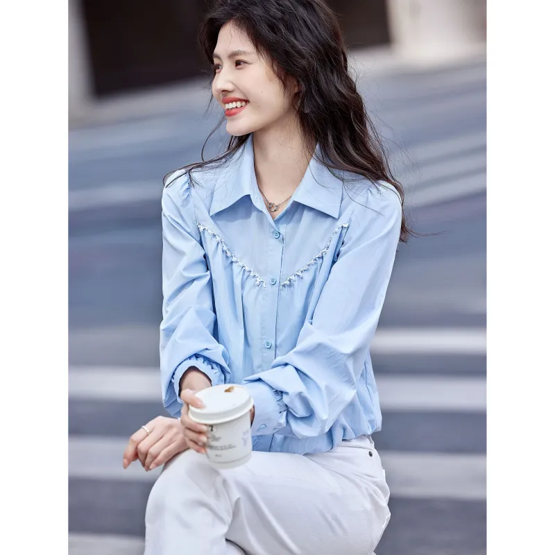 A Paradise For Awakening Shirt Women's Blue-4