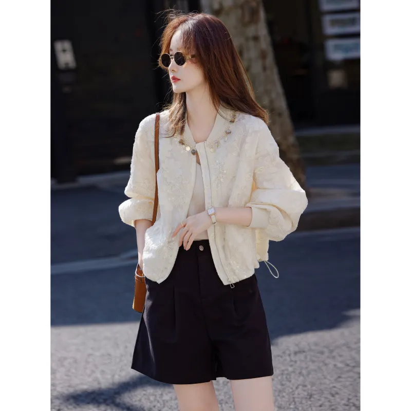A Paradise For Awakening Cropped Coat Women's Beige-3