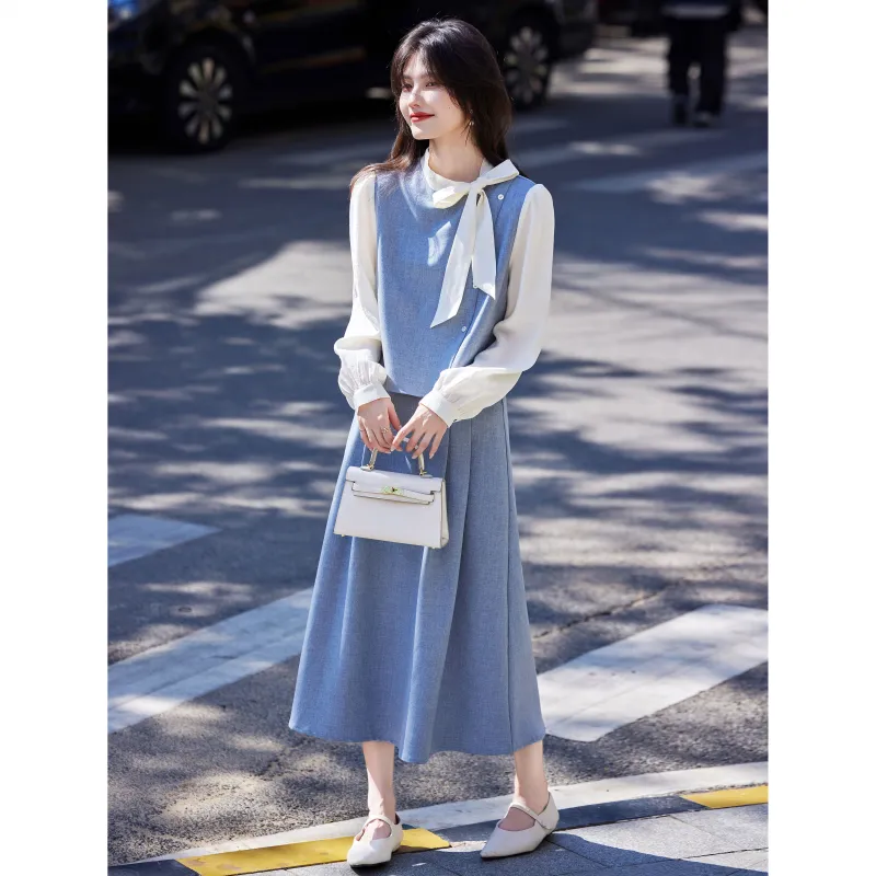 A Paradise For Awakening Skirt Set Women's Blue-3