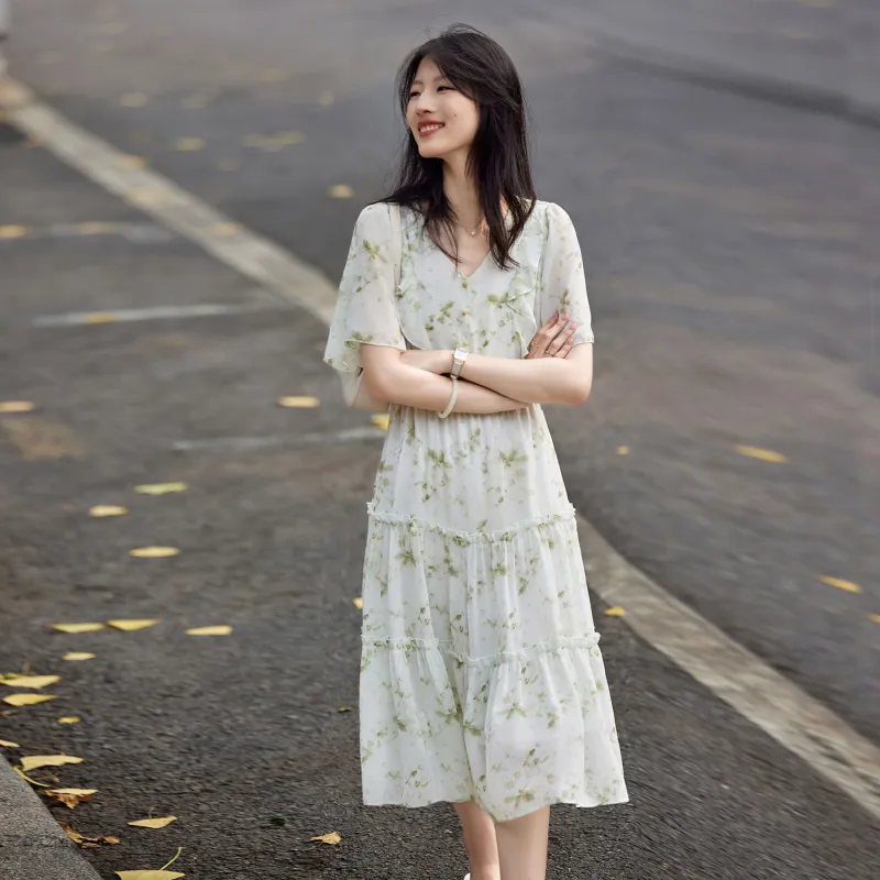 A Paradise For Awakening Short Sleeved Dress Women's-21