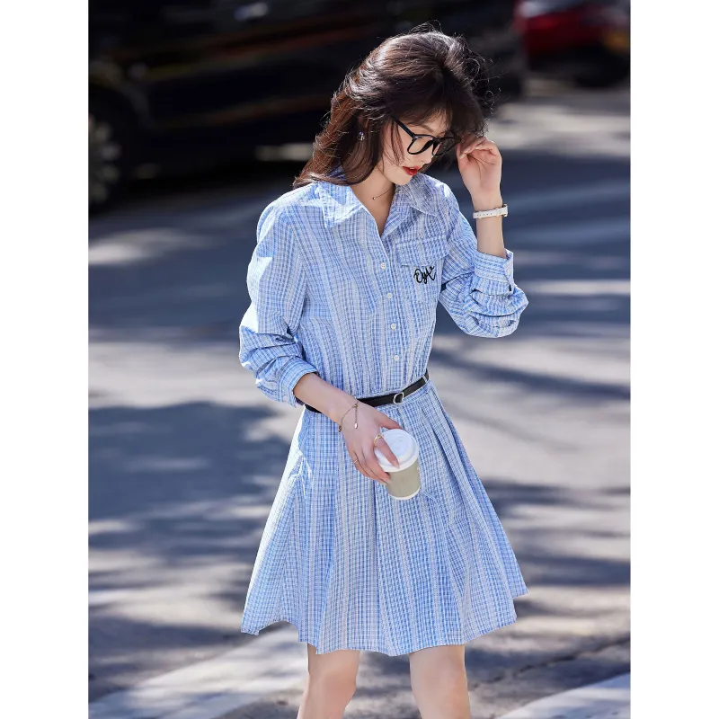 A Paradise For Awakening Long Sleeved Dress Women's Blue-3