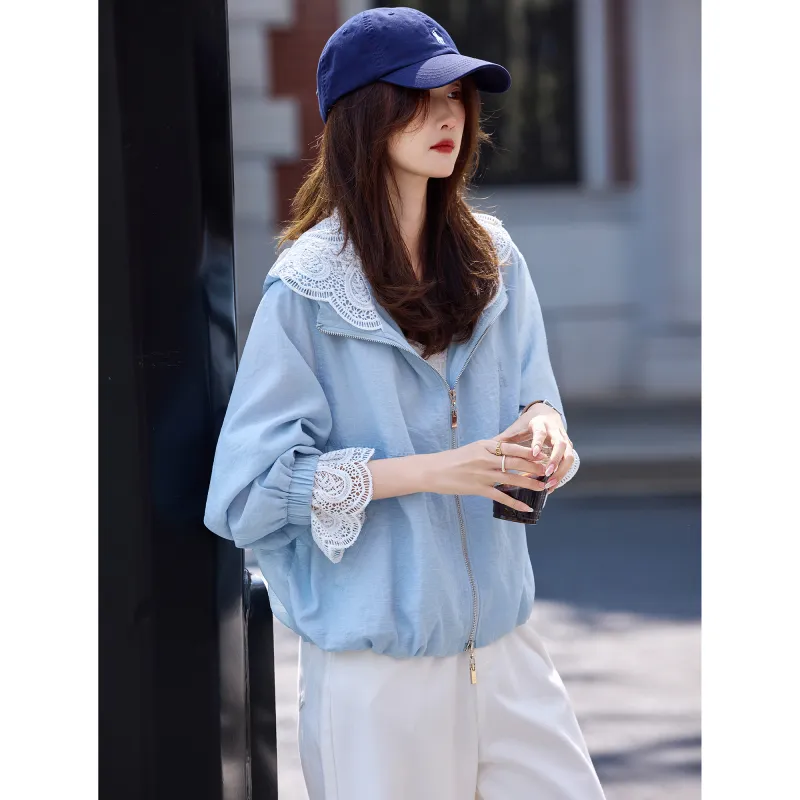 A Paradise For Awakening Jacket Women's Blue-3