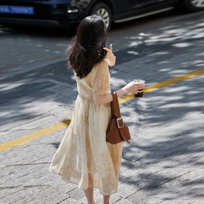 A Paradise For Awakening Skirt Set Women's Beige Apricot-2