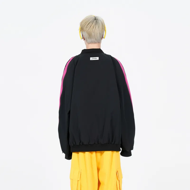 BOTH PLAY Jacket Unisex Black & Neon Green-6