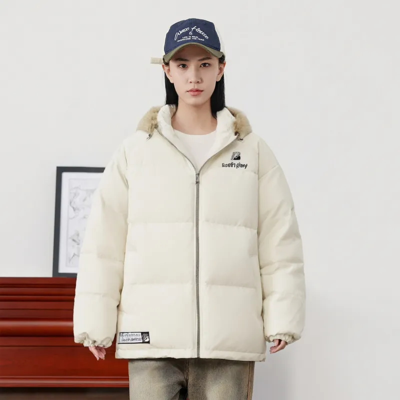 BOTH PLAY Down Jacket Unisex Beige Apricot-2