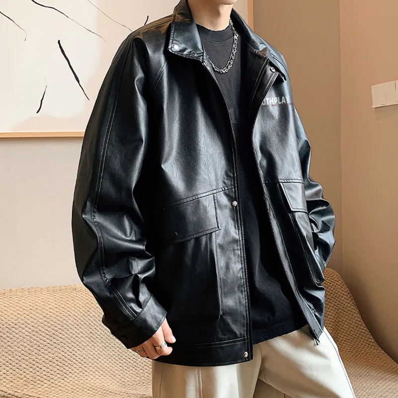 BOTH PLAY Leather Jacket Unisex-2