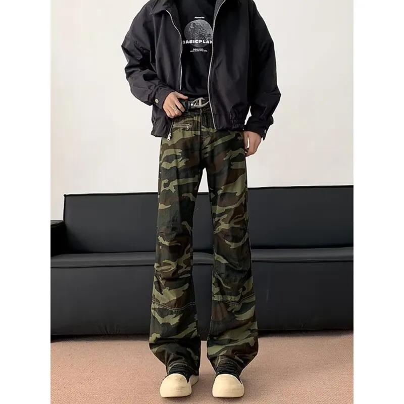 BOTH PLAY Cargo Pants Unisex Camouflage-2