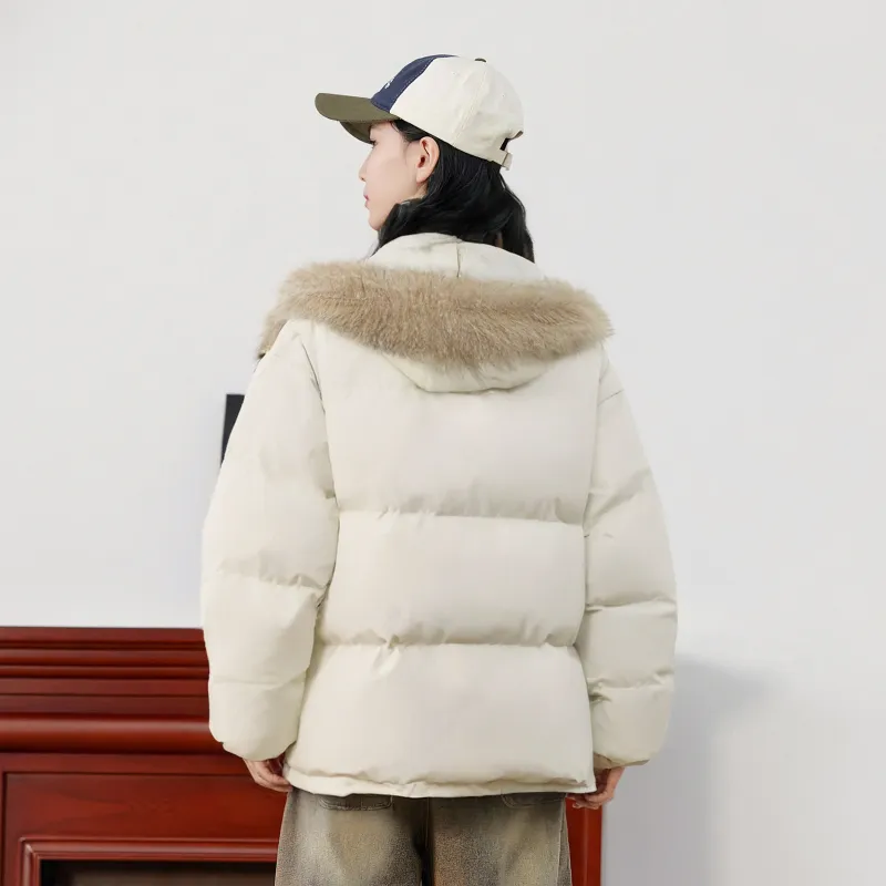 BOTH PLAY Down Jacket Unisex Beige Apricot-3
