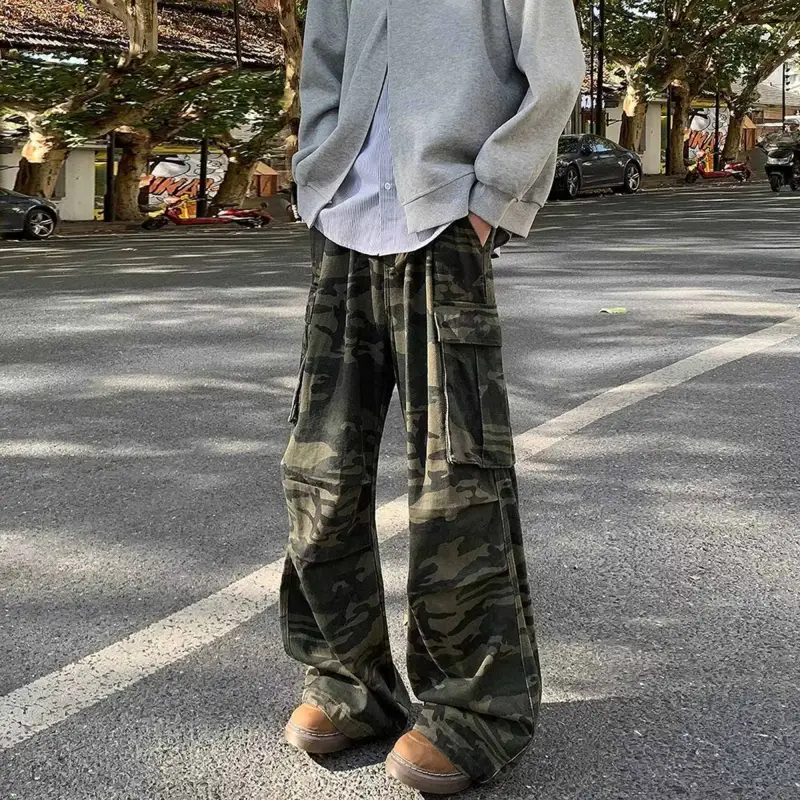BOTH PLAY Cargo Pants Unisex Camouflage-2