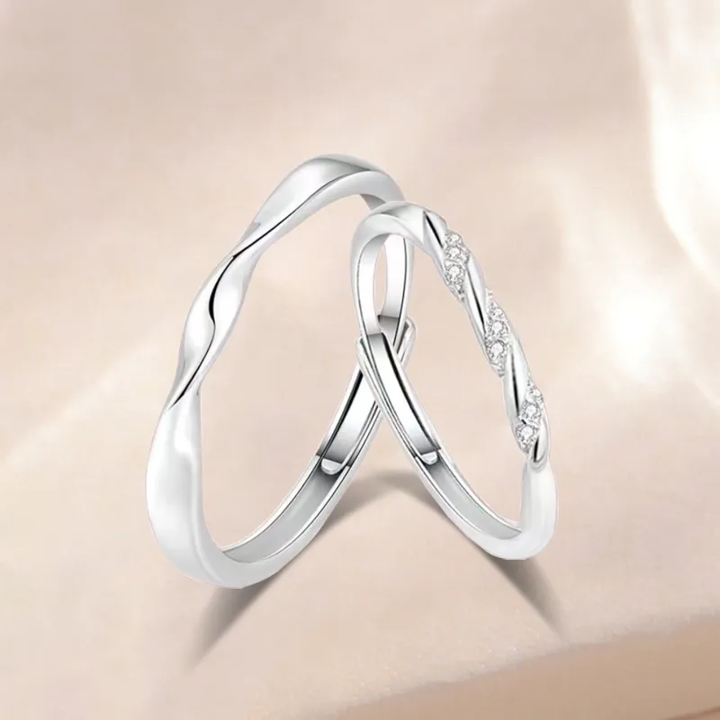 Love Jewelry Sterling Silver Rings Unisex-6
