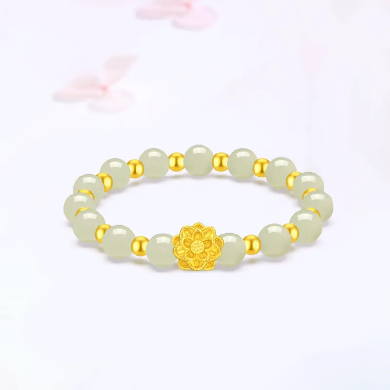 Love Jewelry Bracelets Pale Greenish White Jade Women's-2