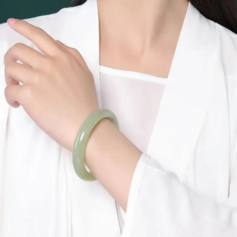 Love Jewelry Bangles Green Jade Unisex-1