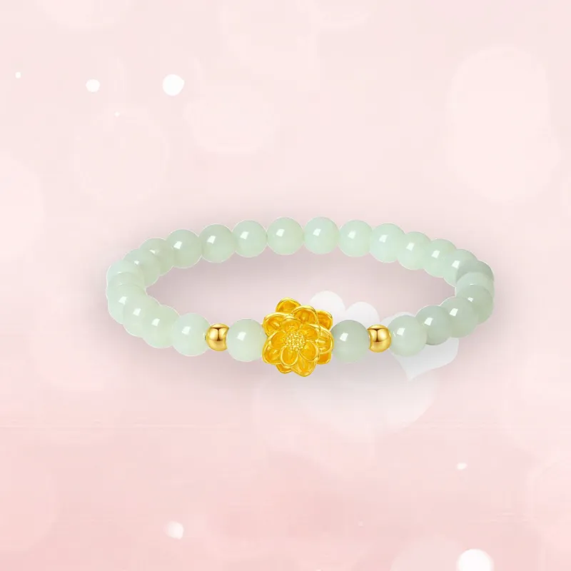 Love Jewelry Bracelets Pale Greenish White Jade Unisex-4
