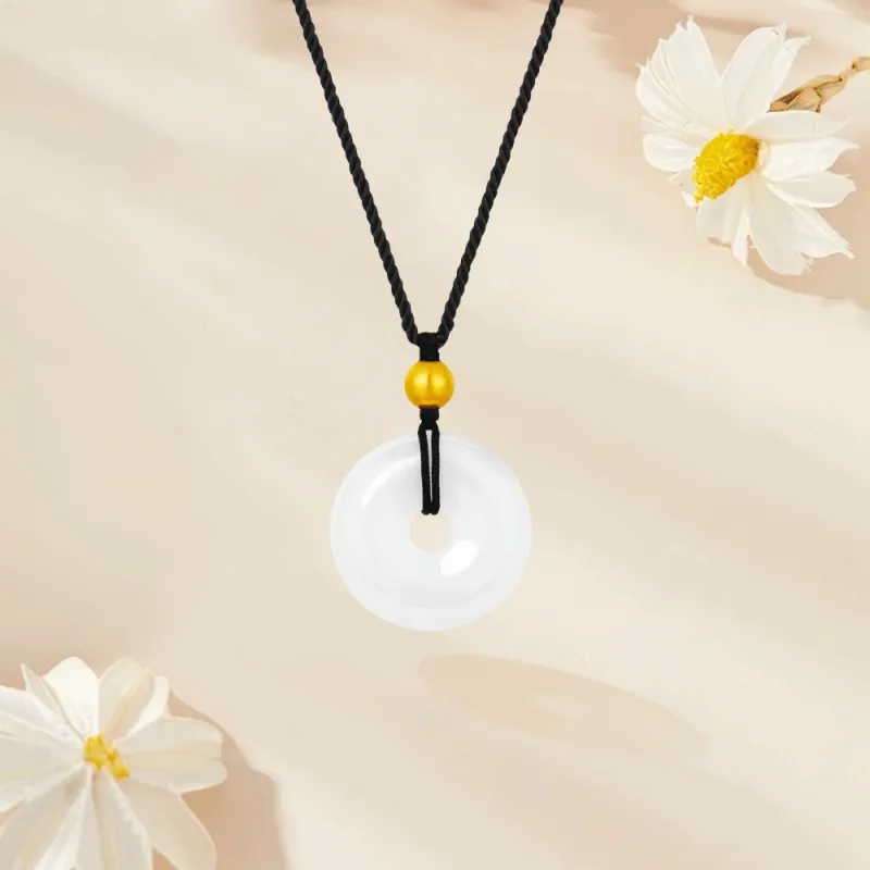 Love Jewelry Chalcedony Jade Necklaces Unisex-3