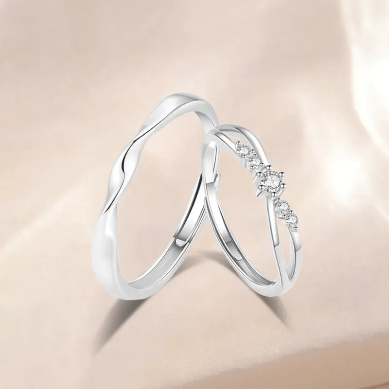 Love Jewelry Sterling Silver Rings Unisex-4