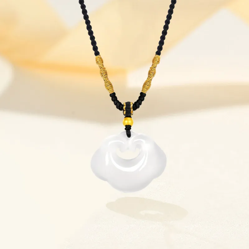 Love Jewelry Natural Chalcedony Jade Necklaces Unisex-2