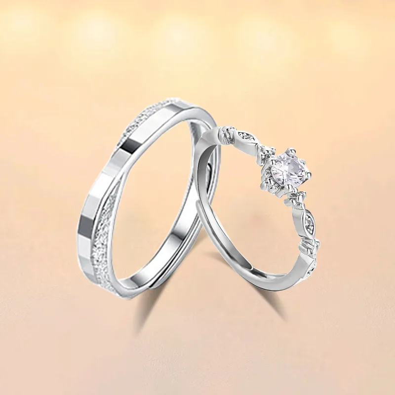 Love Jewelry Sterling Silver Rings Unisex-5