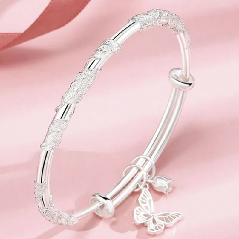 Love Jewelry S999 Fine Silver Sterling Silver Bracelets Women's-6