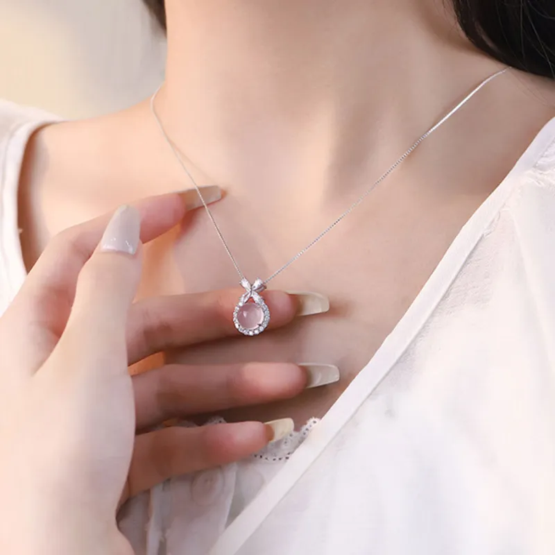 Love Jewelry Chalcedony Necklaces Unisex-4