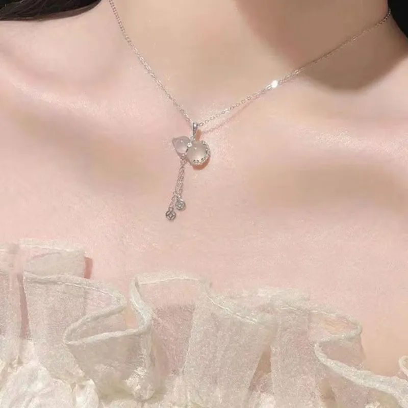Love Jewelry Chalcedony Necklaces Unisex-5