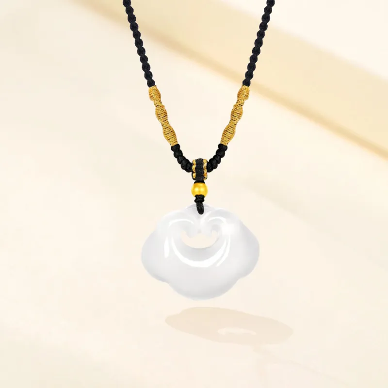Love Jewelry Natural Chalcedony Jade Necklaces Unisex-4
