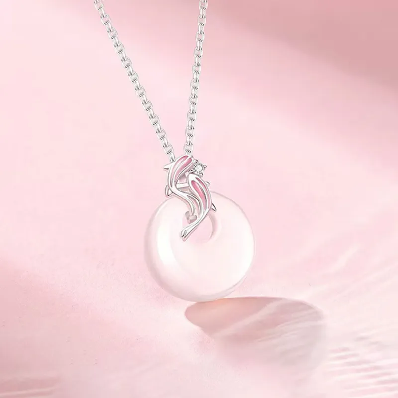 Love Jewelry Chalcedony Necklaces Women's-2