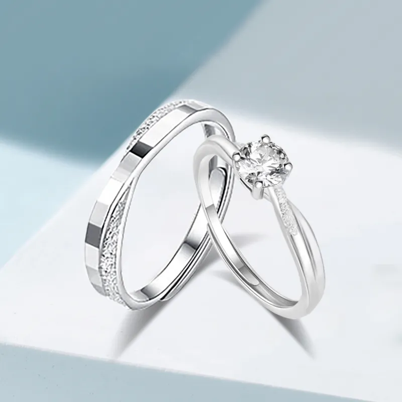 Love Jewelry Sterling Silver Rings Unisex-5