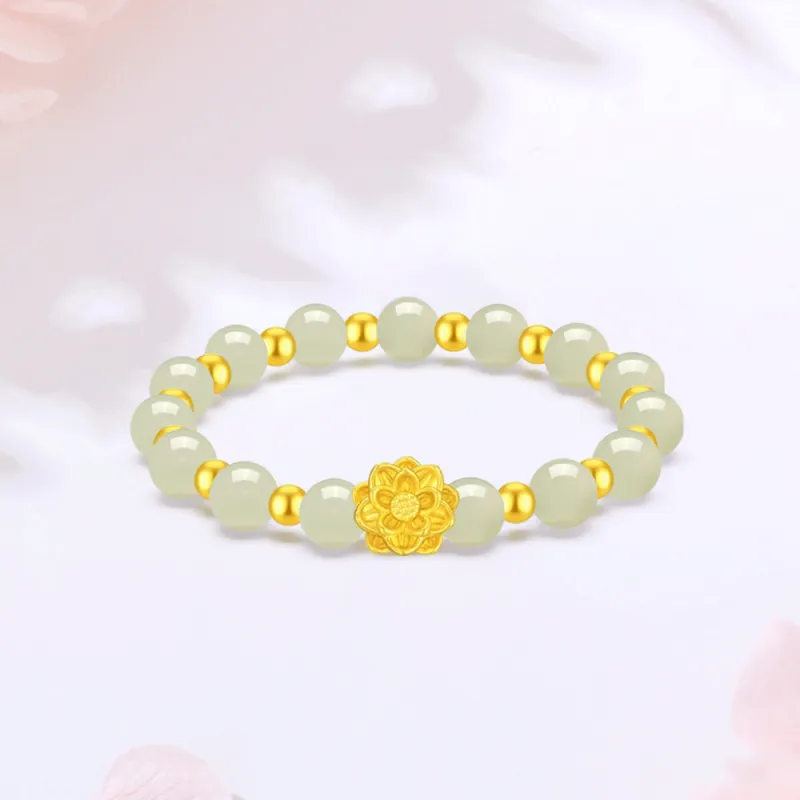 Love Jewelry Bracelets Pale Greenish White Jade Women's-1