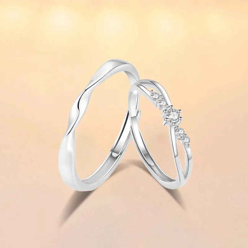 Love Jewelry Sterling Silver Rings Unisex-3