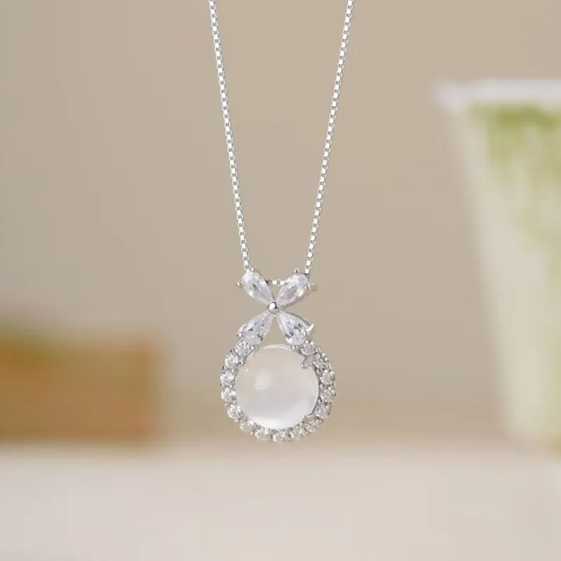 Love Jewelry Chalcedony Necklaces Unisex-1