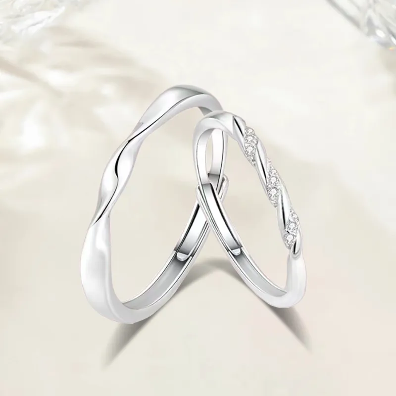 Love Jewelry Sterling Silver Rings Unisex-4