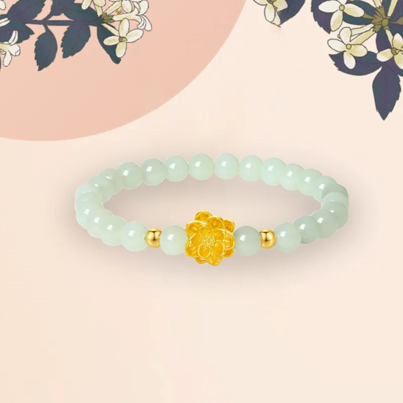 Love Jewelry Bracelets Pale Greenish White Jade Unisex-1