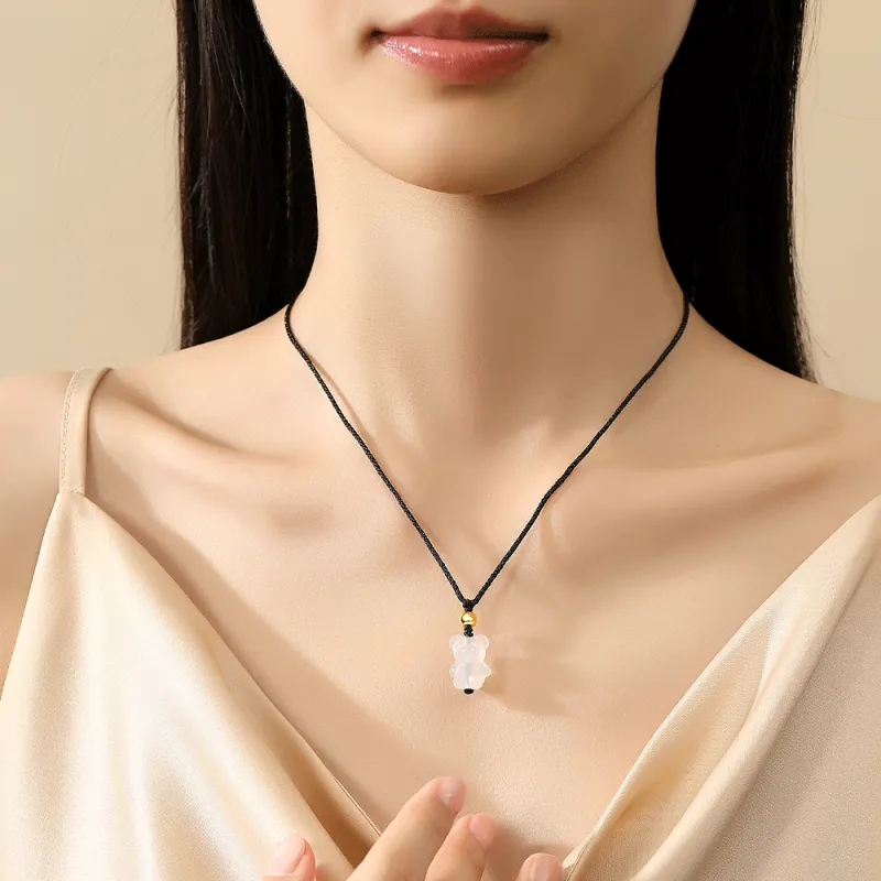 Love Jewelry Chalcedony Jade Necklaces Unisex-4