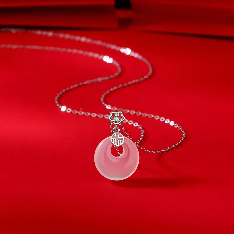 Love Jewelry Natural Chalcedony Necklaces Women's-5