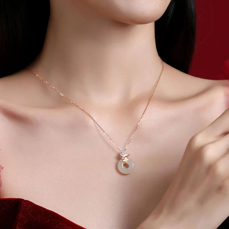 Love Jewelry Pendants Pale Greenish White Jade Unisex-4