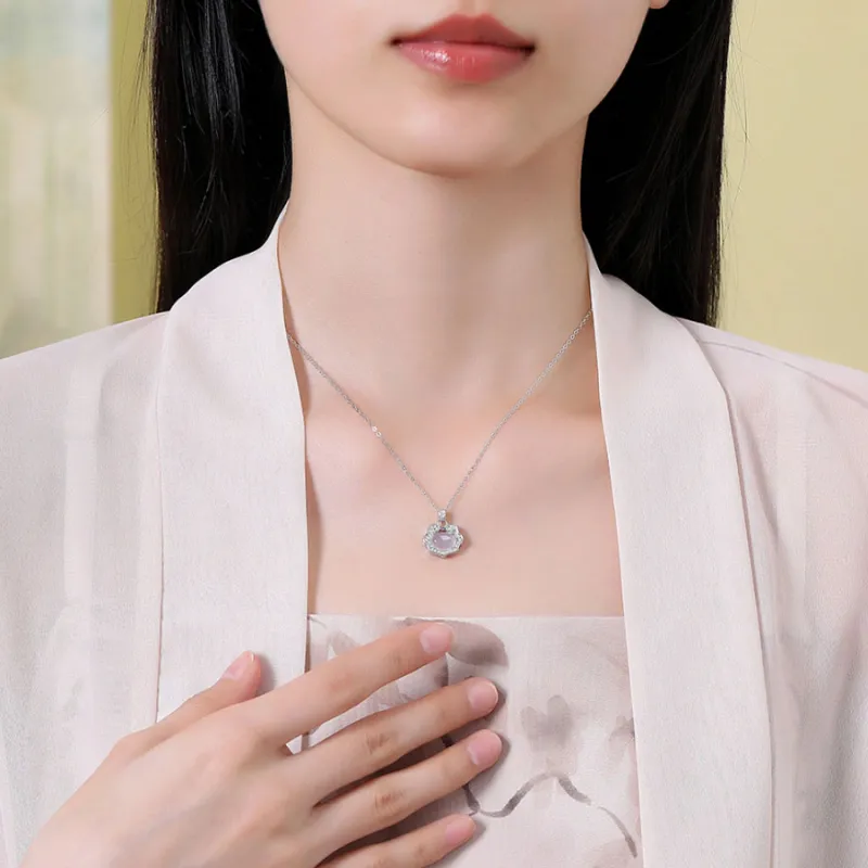 Love Jewelry Chalcedony Necklaces Unisex-3