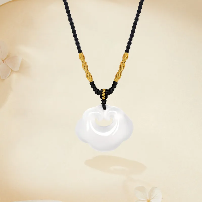 Love Jewelry Natural Chalcedony Jade Necklaces Unisex-4