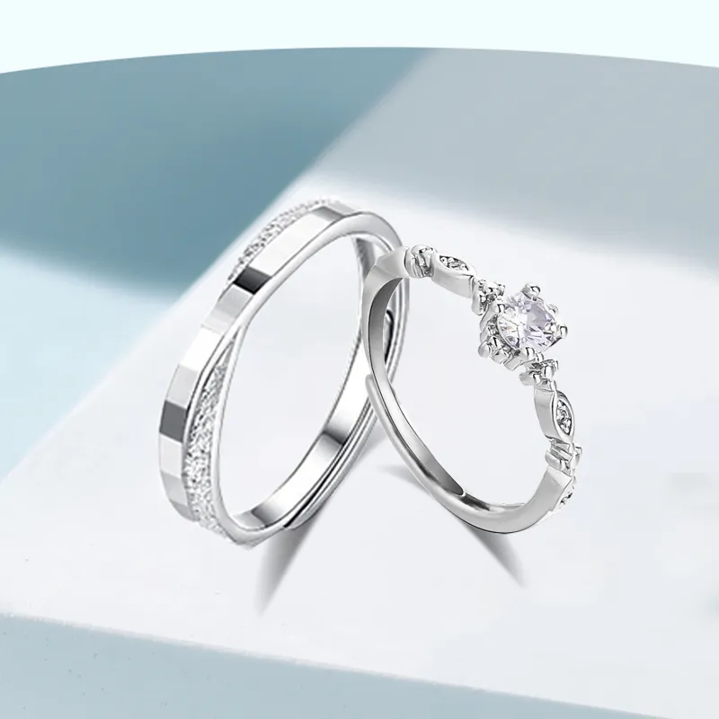 Love Jewelry Sterling Silver Rings Unisex-4